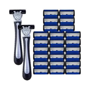 Imagem de Navalha Manual Unissex Com Lâmina De Aço Inoxidável De 6 Camadas, Cabe