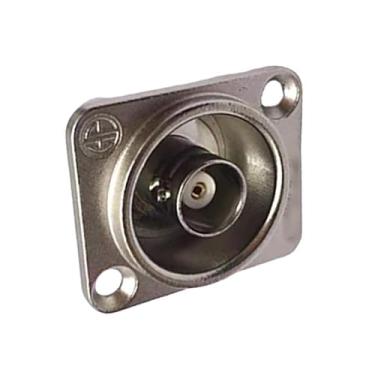 Imagem de ZJchao Conector de Montagem Em Painel BNC D Banhado a Ouro SDI Vídeo Coaxial Fêmea para Fêmea Tipo de Solda Passagem Através do Conector do Chassi para Estações de TV de Monitoramento (Concha