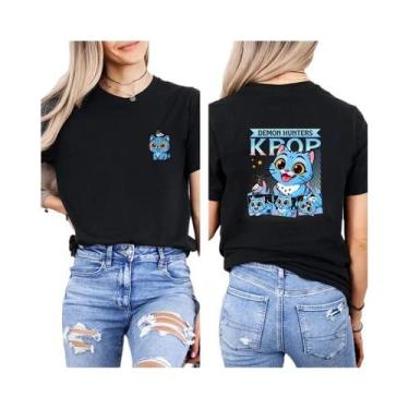 Imagem de Camiseta De Algodão KPOP Demon Hunter Tiger Para Pais E Filhos, Manga 