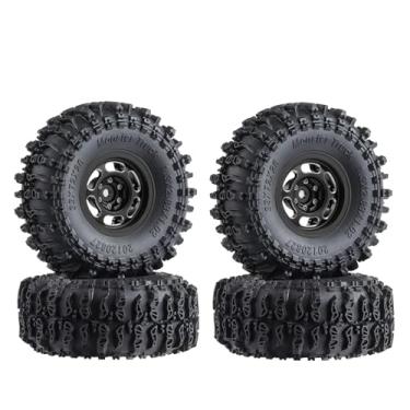 Imagem de HooCrawler 1.9-2.2" CNC Aluminum Swamp Claw Wheel Rims for 1/18 TRX4M 1/24 RC SCX24 RC Crawler Car Wheel Tires 70 * 27mm Upgrade,Type A,Black
