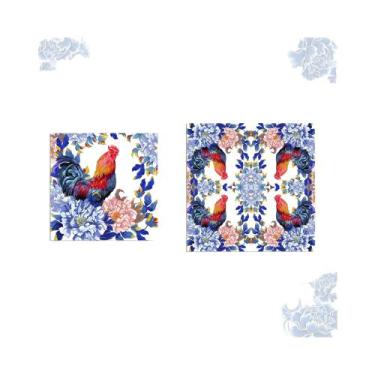 Imagem de Guardanapos De Papel Descartáveis Com Padrão De Galo Floral 2 Camadas 