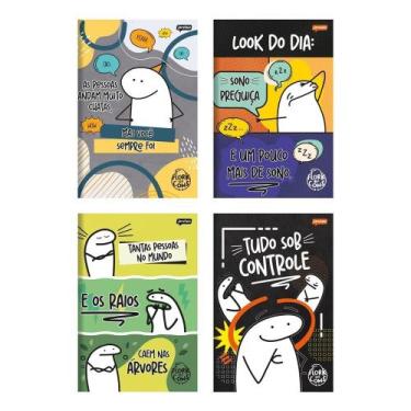 Imagem de Caderno Costurado Jandaia Universitario Capa Dura Flork 80 Folhas - Em