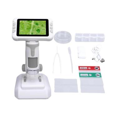 Imagem de Microscópio Digital Portátil Para Crianças 1600X Com Tela LCD De 4 Pol