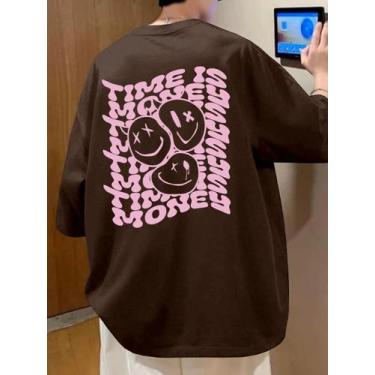 Imagem de Camiseta Timeis Money Blusa Oversized Desenho Estampa Grafica Frente C