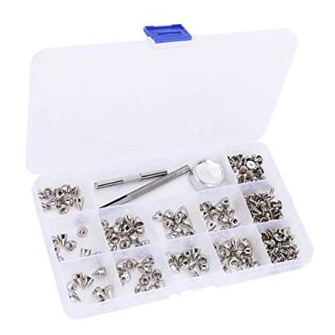 Imagem de GLOGLOW Kit de Rebites Com Pontas de Liga de Zinco, Parafusos de Rebites de Couro Com Ferramentas para Pulseiras de Couro, Coleiras para Cães, Bolsas, Roupas, Sapatos, Cintos, Chapéus, Decorações, Com Pontas de Liga de Zinco