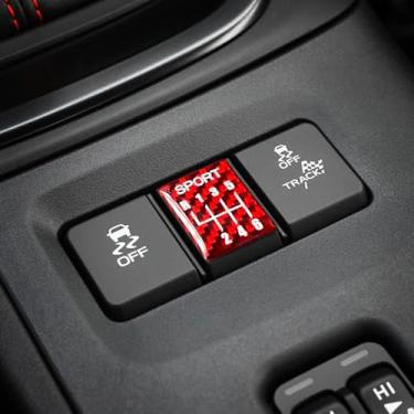 Imagem de BETTERHUMZ Compatível com Toyota GR86 para Subaru BRZ 2013-2025 Fibra de Carbono Carro Botão de Exibição de Mudança de Engrenagem Adesivo Guarnição Acessórios Interiores de Proteção (Estilo B
