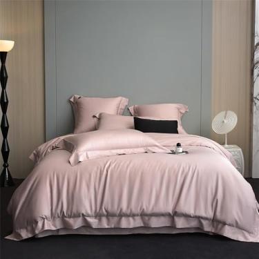 Imagem de Jogo de cama premium em algodão, liso e macio, tamanho Queen/King, capa de edredom, cor 2, Queen 200x230cm, 4 peças