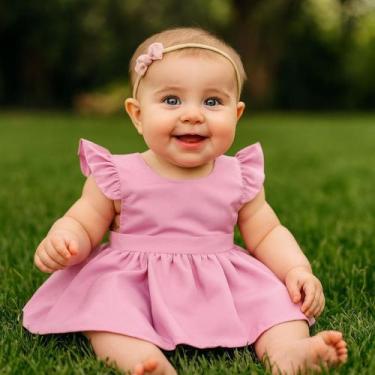 Imagem de Vestido Para Bebê Menina Jana Vestido de Festa Casamento Batizado Vári