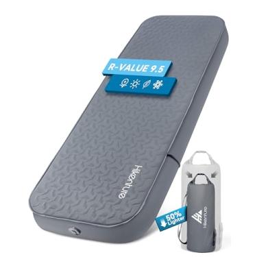 Imagem de Hikenture Almofada de dormir autoinflável, colchão de ar para acampamento de 10 cm de espessura (saco de bomba manual, individual (203 cm × 28"))