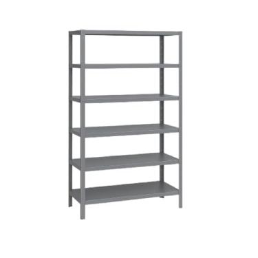 Imagem de Estante de Aço 6 Prateleiras 198x90cm Resistente Organizador para Casa Escritório e Garagem Suporta até 150 kg(Cinza)