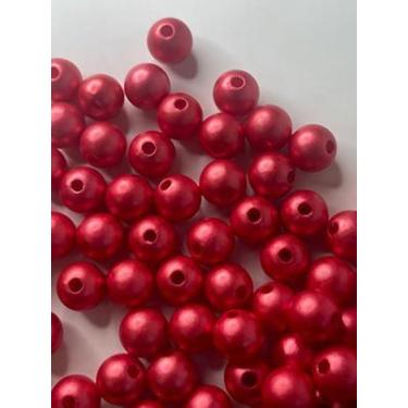Imagem de Pérola Vermelho 8mm - Aprox.420 peças - 100g - La Mode Arte e Criação