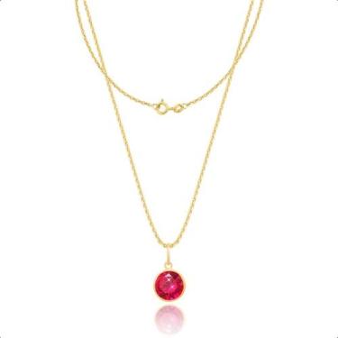 Imagem de Corrente Bailarina 45cm com Pingente Ponto de Luz em Ouro 18k - Paulis