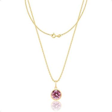 Imagem de Corrente Bailarina 45cm com Pingente Ponto de Luz em Ouro 18k - Paulis