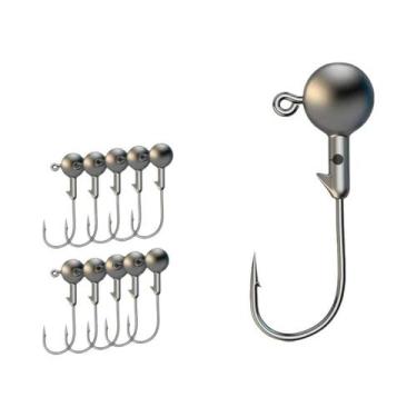 Imagem de Anzol Jig Head MrLurion Com Ganchos Afiados Para Iscas De Minhoca Maci