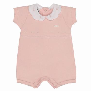 Imagem de Macacão Bebê Menina Curto Tulipa Rosa - Sonho Mágico