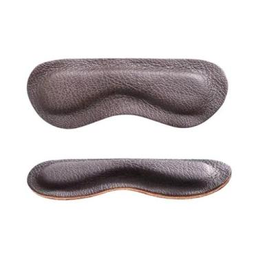 Imagem de Protetores De Calcanhar De Couro Genuíno Antiderrapantes Para Sapatos,