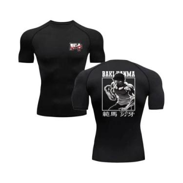 Imagem de Camiseta De Fitness Masculina Anime Baki Hanma Para Academia MMA Boxe 