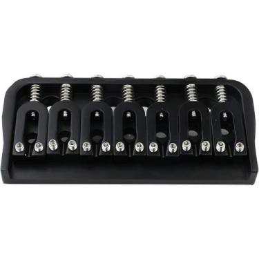 Imagem de Ponte Fixa Hardtail Modern Preta Saddles Ajustáveis Para Guitarra 7 Co