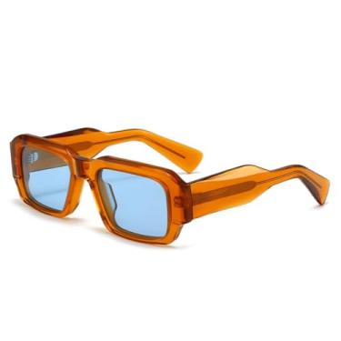 Imagem de JRLLFD Óculos de sol polarizados de acetato para homens, retrô, com bordas grossas, moda feminina, proteção solar para áreas externas (5)