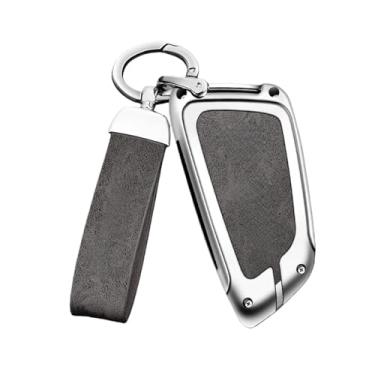 Imagem de Compatível Com Bmw Série 5 Caso Chave 3 6 X3 X5 X1 X2 X6 Escudo Protetor Compatível Com Lâmina De Faca Capa Carro Fábrica(A silver gray set)