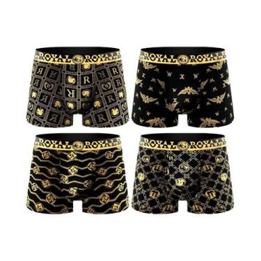 Imagem de Conjunto De 4 Cuecas Boxer Masculinas Estampadas, Respiráveis E Confor