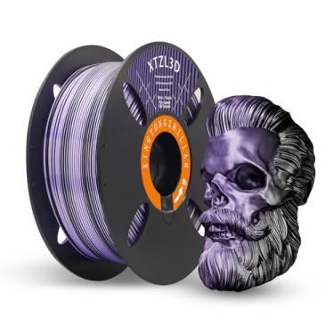 Imagem de XTZL3D Filamento de impressora 3D PLA+ de alta velocidade, coextrusão dicromática de 1,75 mm de diâmetro com precisão de +/- 0,02 mm, carretel reutilizável compatível com BambuAMS e a maioria das