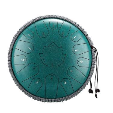 Imagem de 33 cm, 15 notas, língua de aço, tom C, tambor etéreo, percussão, instrumentos musicais de aço (verde)
