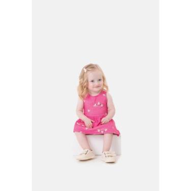 Imagem de Vestido Bebê Menina Manga Curta Malwee Kids Ref. 132036 Cor:Rosa DV45A