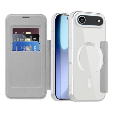 Imagem de Asuwish Capa de telefone para iPhone 17 Air 6,6 polegadas capa carteira magnética com protetor de tela de vidro temperado flip porta-cartão de crédito slot bloqueio RFID acessórios para celular i