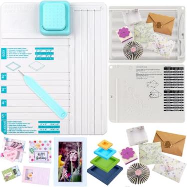 Imagem de 2 peças/conjunto, caixa de sombra, quadro de pontuação e mini placar, quadro de pontuação multiuso, quadro de papel para caixa de sombra, cortador de papel cria caixas de sombra de 5 a 12,7 cm