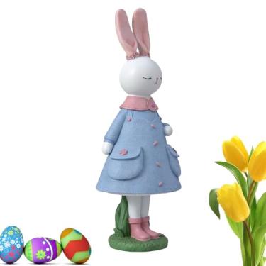 Imagem de Enfeite De Coelho,Decoração de Páscoa Coelhinho para Casa,Estatuetas Primavera Centro de Mesa | Para Cozinha Sala Escritório Entrada Janela Feriados Aniversário