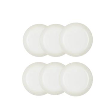 Imagem de Conjunto de 12 Pratos Fundos de Cerâmica 22 cm Estilo Meringue Le Creuset