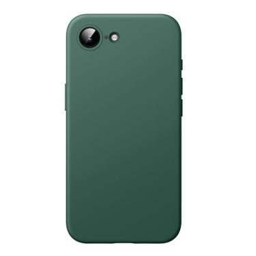 Imagem de JETech Capa Silicone Líquido para iPhone 16e 6,1 Polegadas 2025, Case Protetora de Corpo Inteiro com Toque Macio e Sedoso, Capinha Antirriscos com Forro de Microfibra (Verde Meia-Noite)