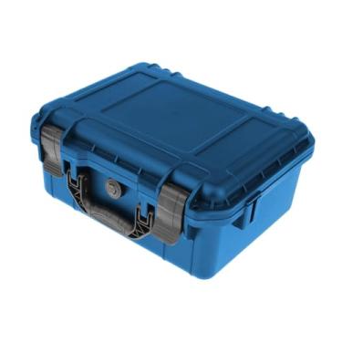 Imagem de MotiveTech Estojo rígido para transporte, caixa de ferramentas, organizador de armazenamento protetor selado com acolchoamento de espuma para acessórios de, Azul