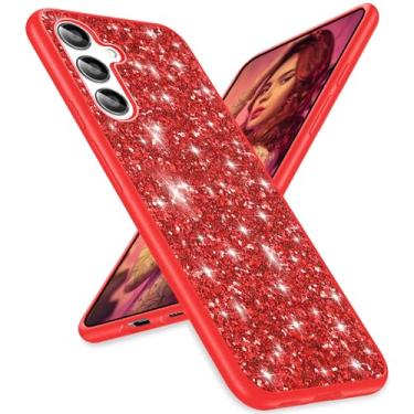 Imagem de Capa fina para Samsung S25 Plus com glitter para S25 Plus, capa fina de TPU com diamante brilhante, capa de proteção à prova de choque para Samsung Galaxy S25 Plus, capa macia feminina 5G/6,7