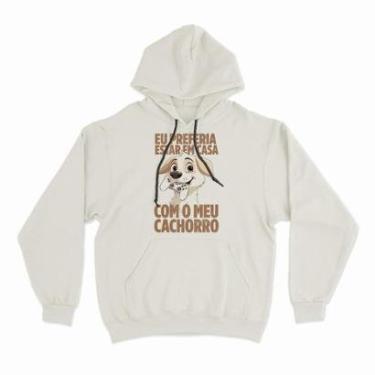 Imagem de Moletom Studio Geek Com Capuz Preferia Estar Em Casa Unissex-Unissex