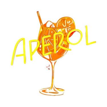 Imagem de Letreiro Neon LED Aperol Spritz Com Alimentação USB, Regulável, Para C