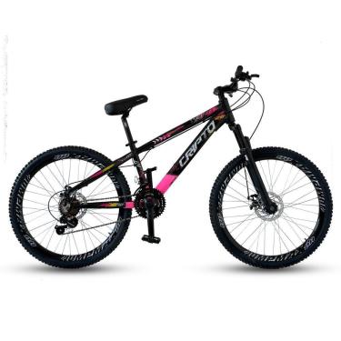 Imagem de Bicicleta Aro 26 Cripto Freeride 21 Marchas Freios A Disco - Preto/rosa