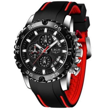 Imagem de Relógio Masculino Pulseira De Silicone Esportivo De Quartzo Prata