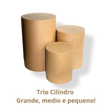 Imagem de Jogo Cilindro Mesa 3 Tamanhos Decorativos Para Festa Mdf - canaamdf
