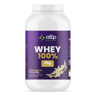 Imagem de ALLP SUPPLEMENTS Whey Protein 100% Concentrado, 26g Proteína por Dose, 900g, Sabores Chocolate, Morango e Baunilha, Ganho de Massa Muscular (Baunilha)