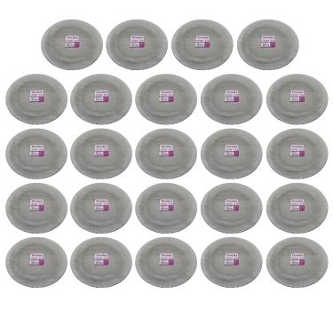 Imagem de Prato Raso Diamante Fumê de Vidro Duralex 22,4cm 24 Unidades - Nadir 5738N/001N