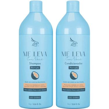 Imagem de Zap Me Leva Com Você - Kit Nutrição óleo De Coco E Pantenol Litro Duo (2 Produtos)