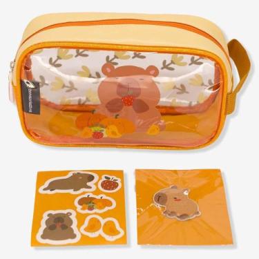 Imagem de Necessaire Com Adesivos Capivara - Zonacriativa