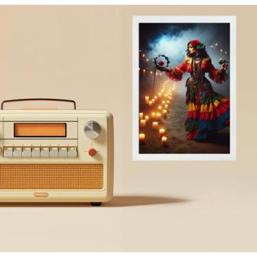Imagem de Quadro Decorativo Cigana - Magia 24X18Cm - Com Vidro - Quadros On-Line