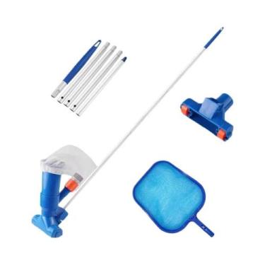 Imagem de Kit De Limpeza De Piscina Com Vácuo, Rede Filtrante E Ferramenta Skimm