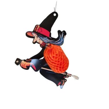 Imagem de Enfeite Halloween - Bruxa Na Vassoura Decoração - Lynx