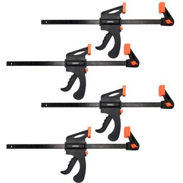 Imagem de ARSENAL - Kit 4 Grampo Sargento F 12" Pol Reforçado Marceneiro