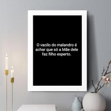 Imagem de Quadro Decorativo O Vacilo Do Malandro 45X34Cm - Com Vidro