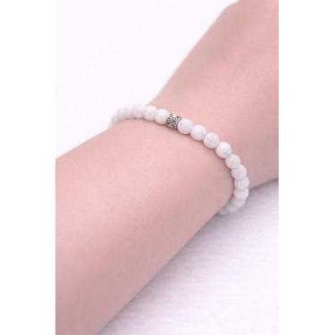 Imagem de Pulseira Espiritual Pedra Selenita Branca  Purificação  Paz  Elevação 